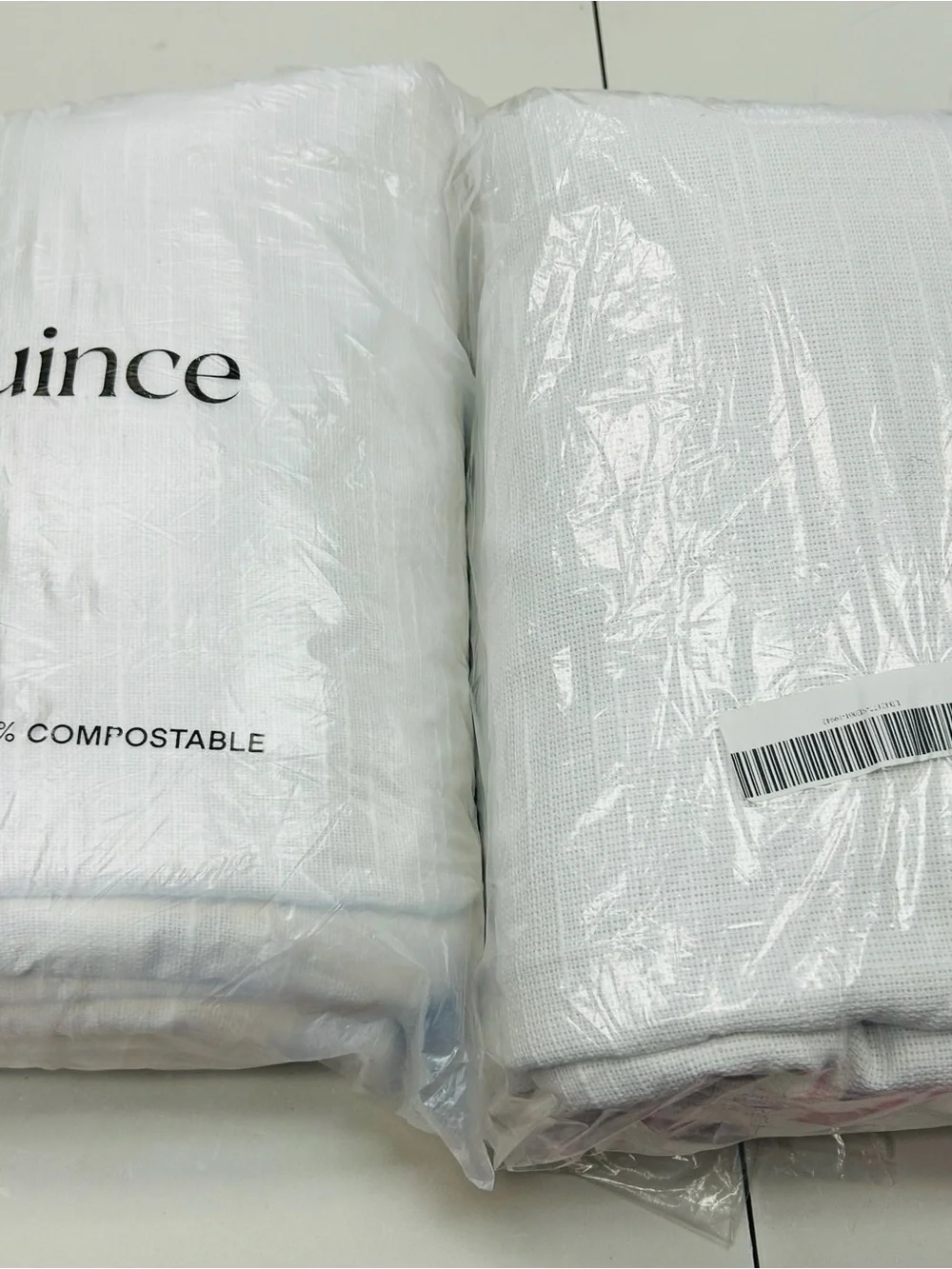 QUINCE Set Of 2 48x96 Cotton Slub Room Darkening Curtains White 0707
